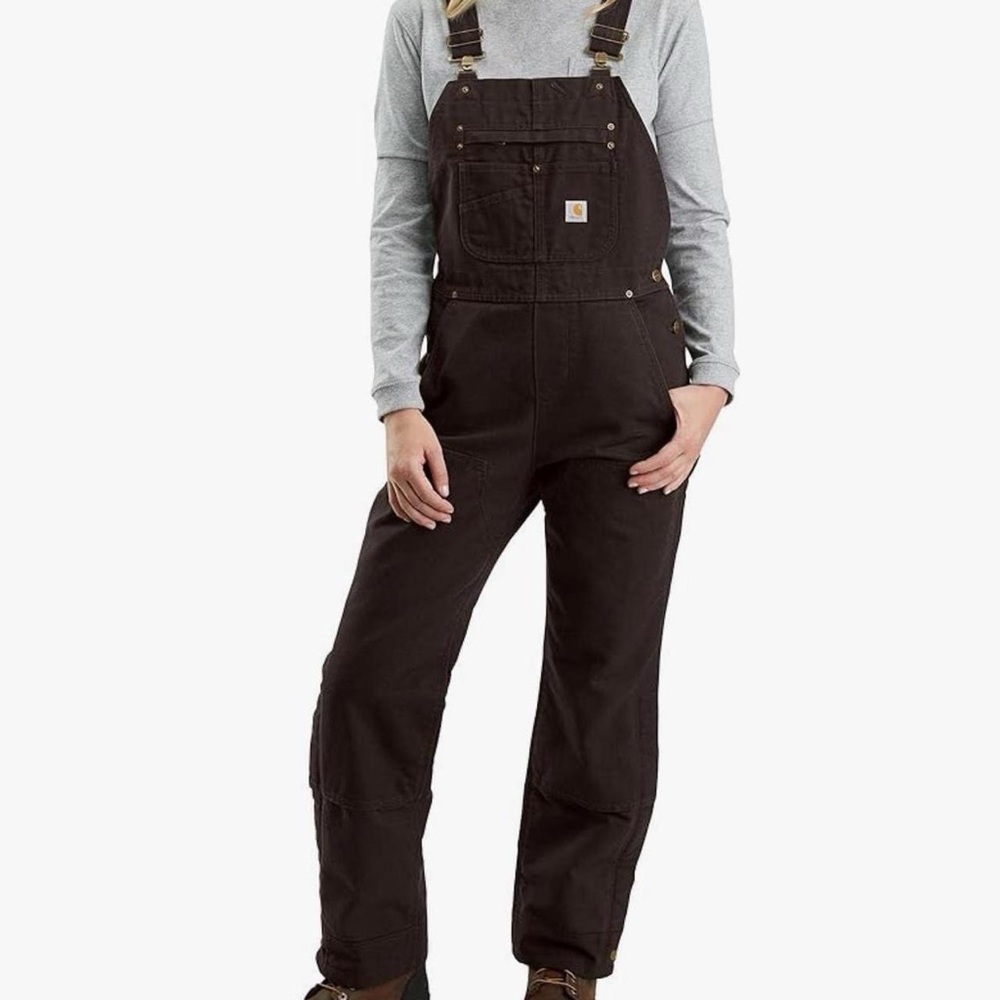 Carhartt Women's Dark Brown Duck Bib Overalls